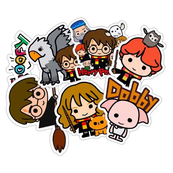 استیکر و برچسب گوفی مدل هری پاتر چیبی طرح Harry Potter کد HP-GX701 مجموعه 7 عددی