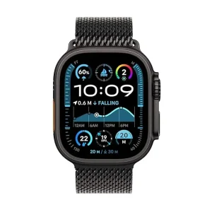 ساعت هوشمند اپل مدل Ultra 2 Black Titanium Case Milanese Loop 49mm
