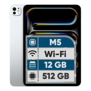 تبلت ۱۱ اینچ اپل مدل IPad Pro 2025 M5 Wi-Fi ظرفیت 512 گیگابایت و رم 12 گیگابایت، رزولوشن دوربین 12 مگاپیکسل، پشتیبانی از قلم و کیبورد